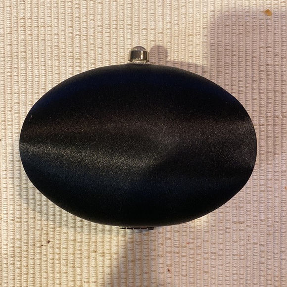 Cute 5” Black Satin Evening Purse - Picture 2 of 7